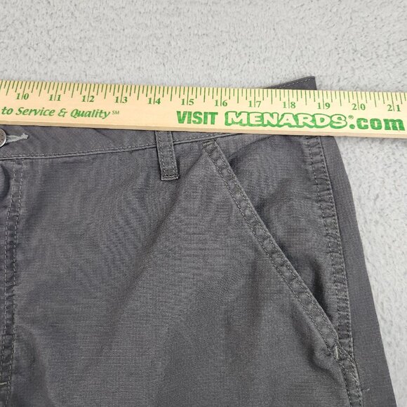 WRANGLER Cargo Shorts Men's 38 Gray Pockets Cotton Workwear Ripstop Hiking Flat - Picture 3 of 8